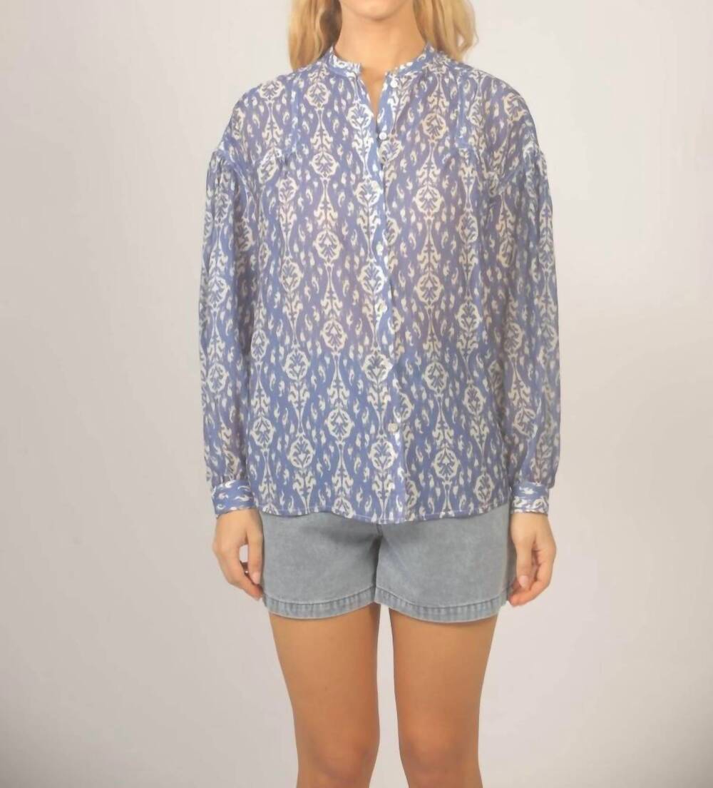 NEW SEE U SOON button up blouse in blue